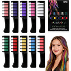 Generic 10 colors festive fun hair chalk combs front view