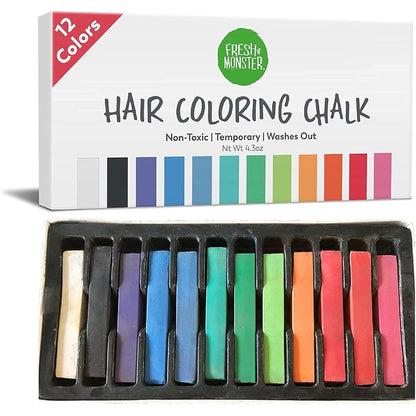Fresh Monster Temporary Hair Coloring Chalk twelve piece box packaging front view