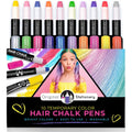 Original Stationery Hair Chalk Pens ten-pack front packaging view displaying vibrant and metallic shades.