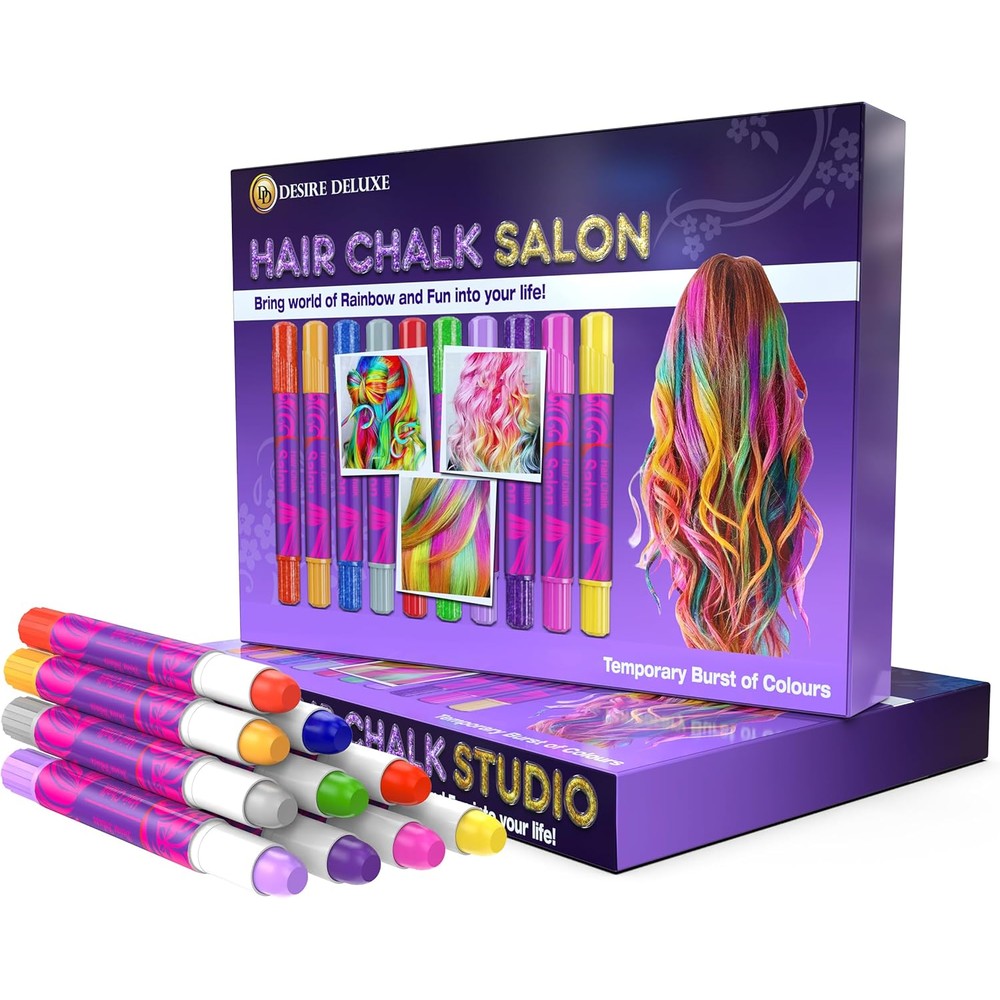 Desire Deluxe temporary hair chalk salon pens front packaging view