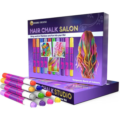 Desire Deluxe temporary hair chalk salon pens front packaging view