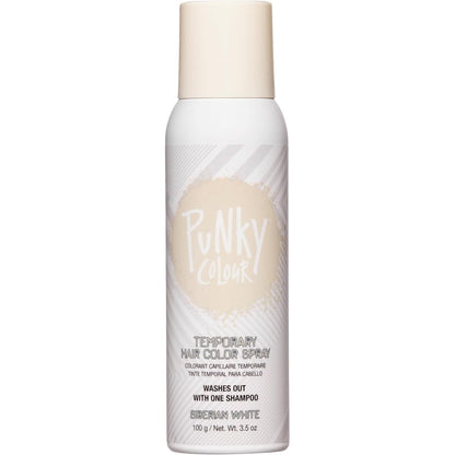 Punky Temporary Hair Color Spray Siberian White front view bottle