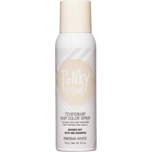 Punky Temporary Hair Color Spray Siberian White front view bottle