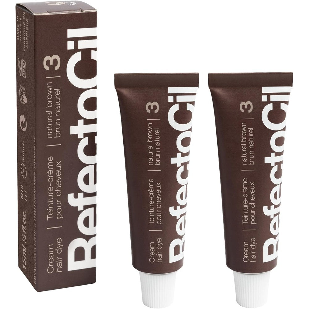 RefectoCil Cream Hair Dye Two Pack front view professional eyebrow tint packaging