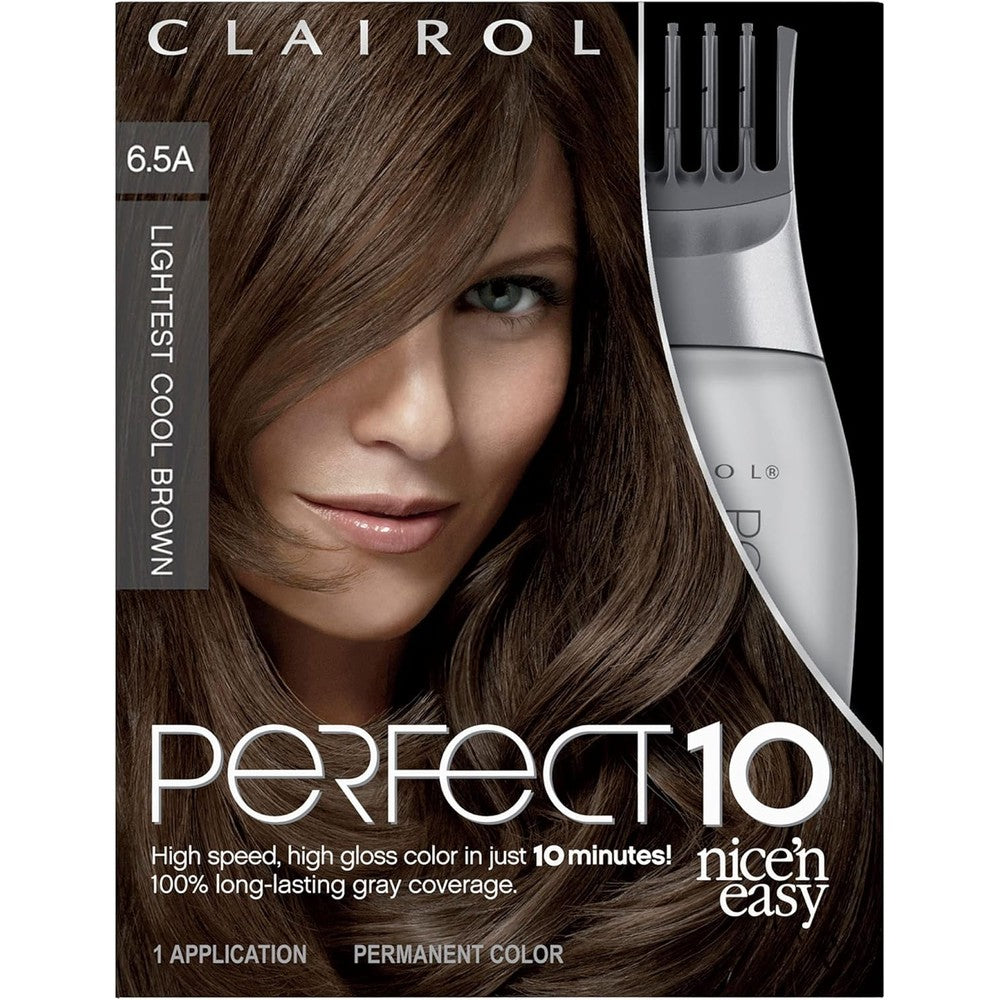 Clairol Nice n Easy Perfect 10 Permanent Hair Dye front view packaging