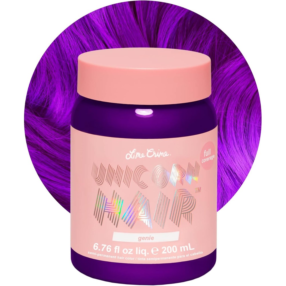 Lime Crime Unicorn Hair Dye Genie jar front view vibrant semi permanent hair color