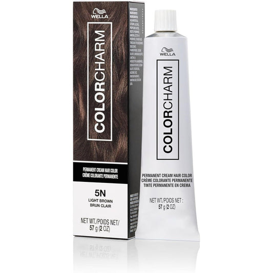 Wella Colorcharm Permanent Cream Hair Dye packaging front view for brown hair color.