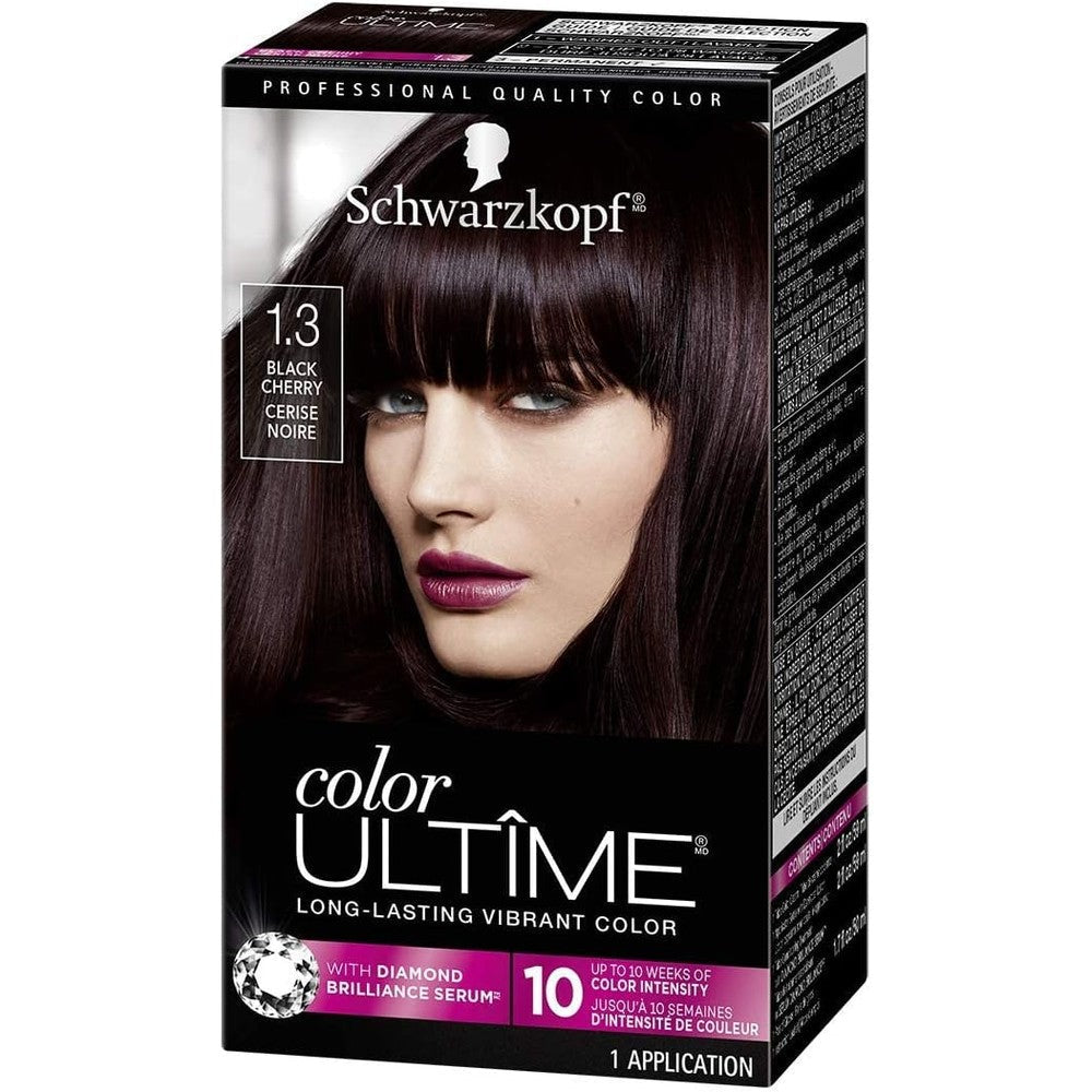 Schwarzkopf Color Ultime 1.3 Black Cherry Hair Dye permanent color kit box front view