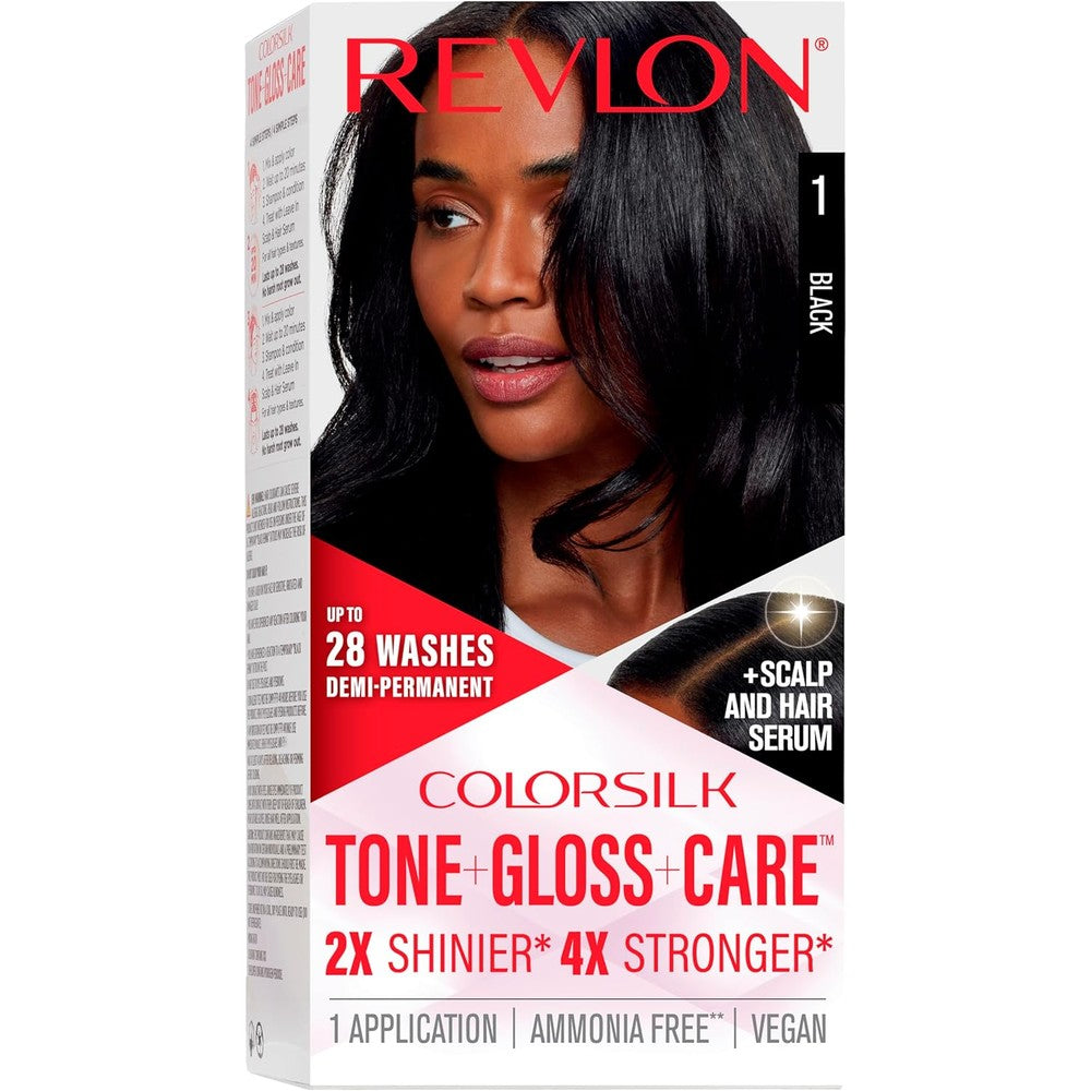 Revlon ColorSilk Tone Gloss Care Demi Permanent Hair Color front view packaging