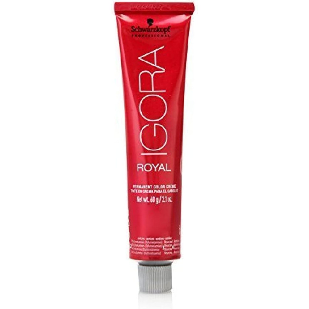 Schwarzkopf Professional Igora Royal 8-77 permanent hair color front view for salon vibrant copper results.