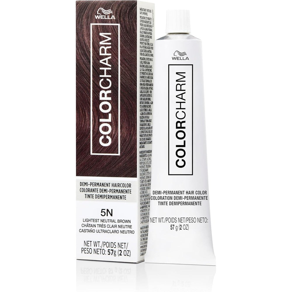 Colorcharm demi permanent hair color front view displaying packaging bottle.