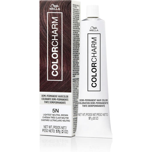 Colorcharm demi permanent hair color front view displaying packaging bottle.