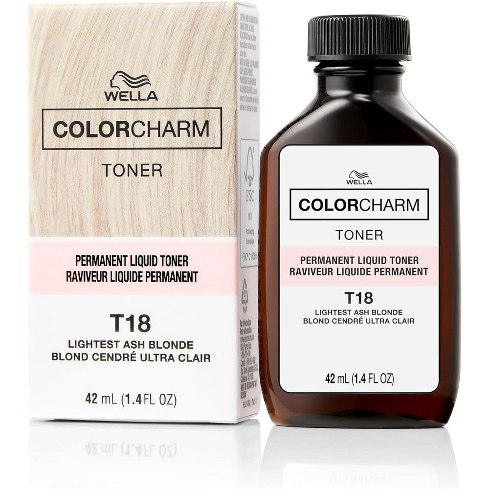 Wella Colorcharm Permanent Liquid Hair Toner front view for professional blonde results