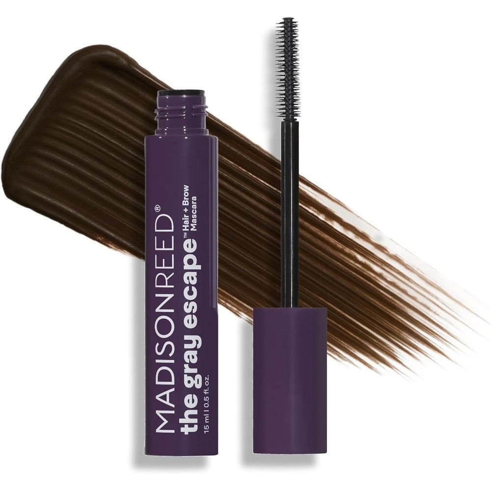 Madison Reed The Gray Escape Hair And Brow Mascara, Quick-Dry Root And Gray Coverage For Hairline And Eyebrows, Dark Brown, 15 Milliliters - Image 1