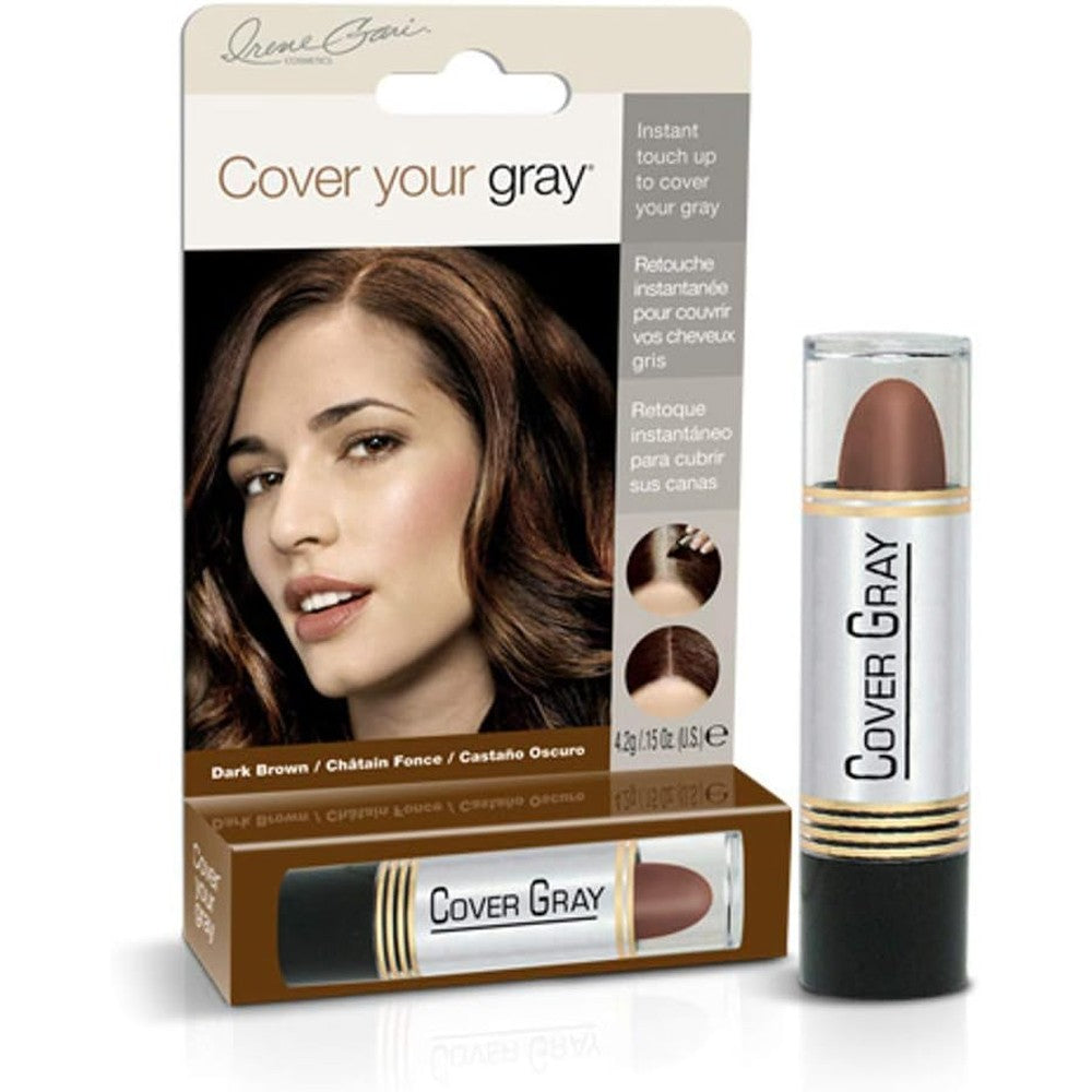 Cover Your Gray Hair Color Touch-Up Stick front view showing the dark brown shade applicator