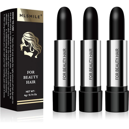 Mlsmile Hair Color Touch-Up Stick 3PCS Black front view