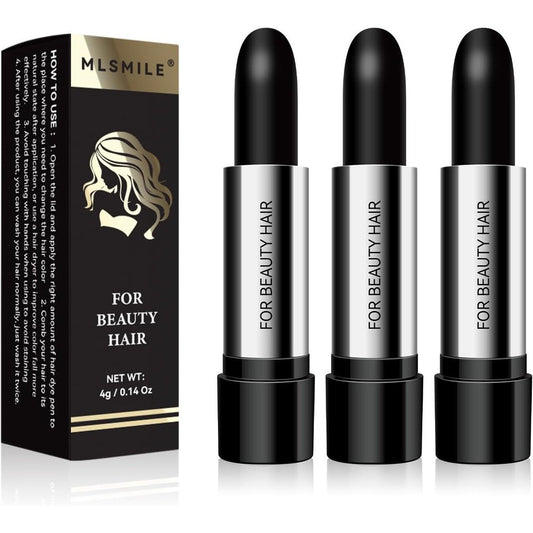 Mlsmile Hair Color Touch-Up Stick 3PCS Black front view