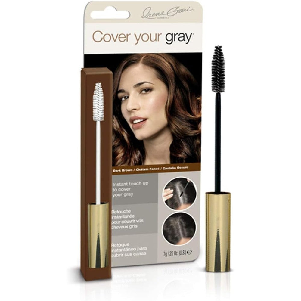 Cover Your Gray Brush-In Wand Dark Brown Front View Authentic Root Concealer