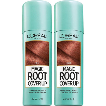 L'Oreal Paris Magic Root Cover Up Red front view showing the product packaging and nozzle.