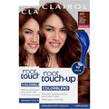 Clairol Root Touch-Up Permanent Hair Dye 4R Dark Auburn front view packaging showing the reddish brown hair color shade indicator.