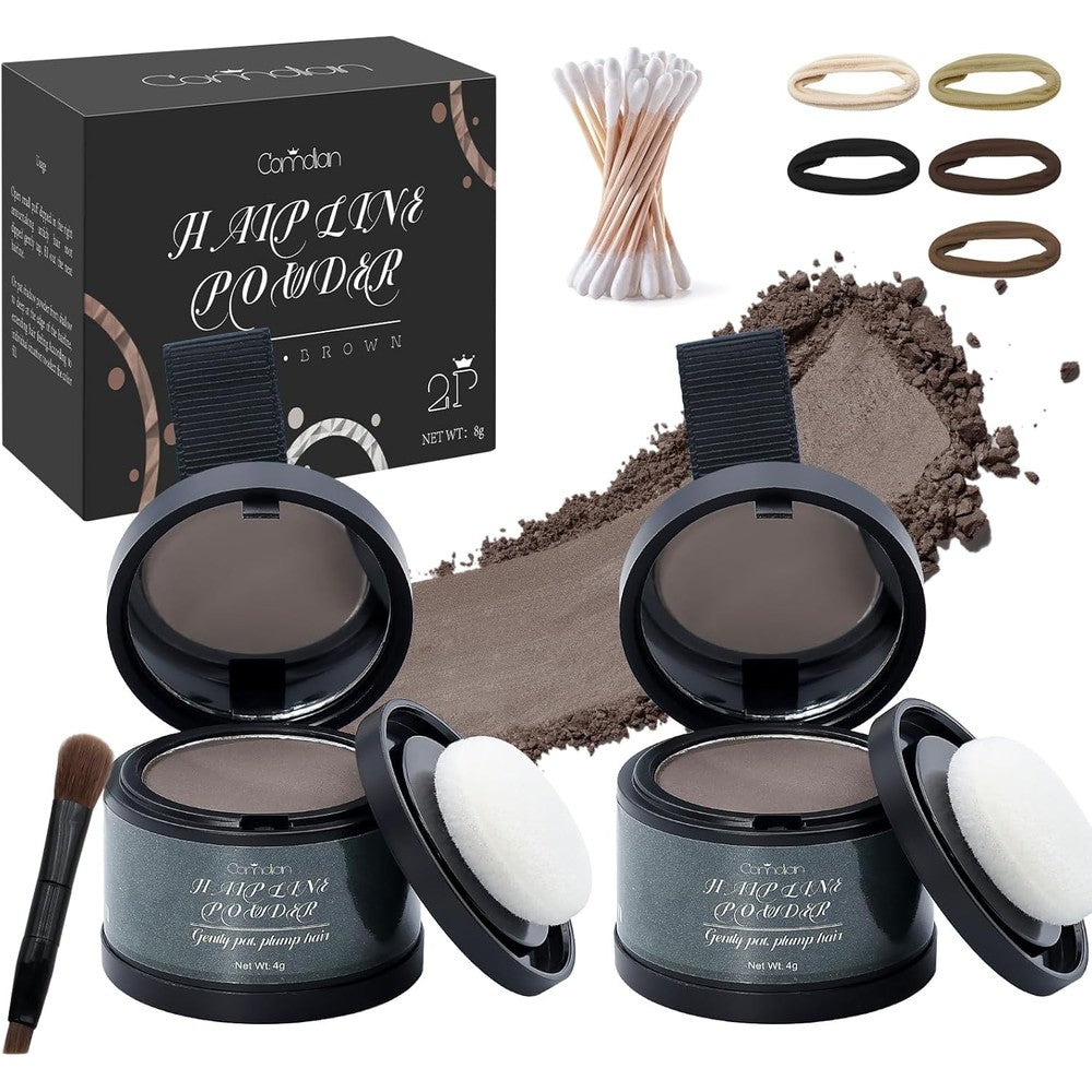 Comdian 2 pack hairline powder dark brown set front view