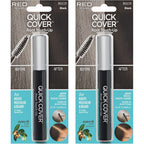 Red By Kiss Quick Cover Root Touch Up Rescue Black 2 Pack Temporary Gray Hair Concealer Mascara For Hair Mustache And Beard - Image 1