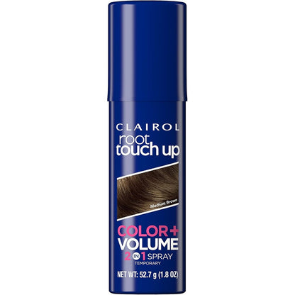 Clairol Root Touch-Up Color Plus Volume Medium Brown Spray front view
