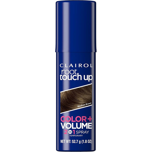 Clairol Root Touch-Up Color Plus Volume Medium Brown Spray front view