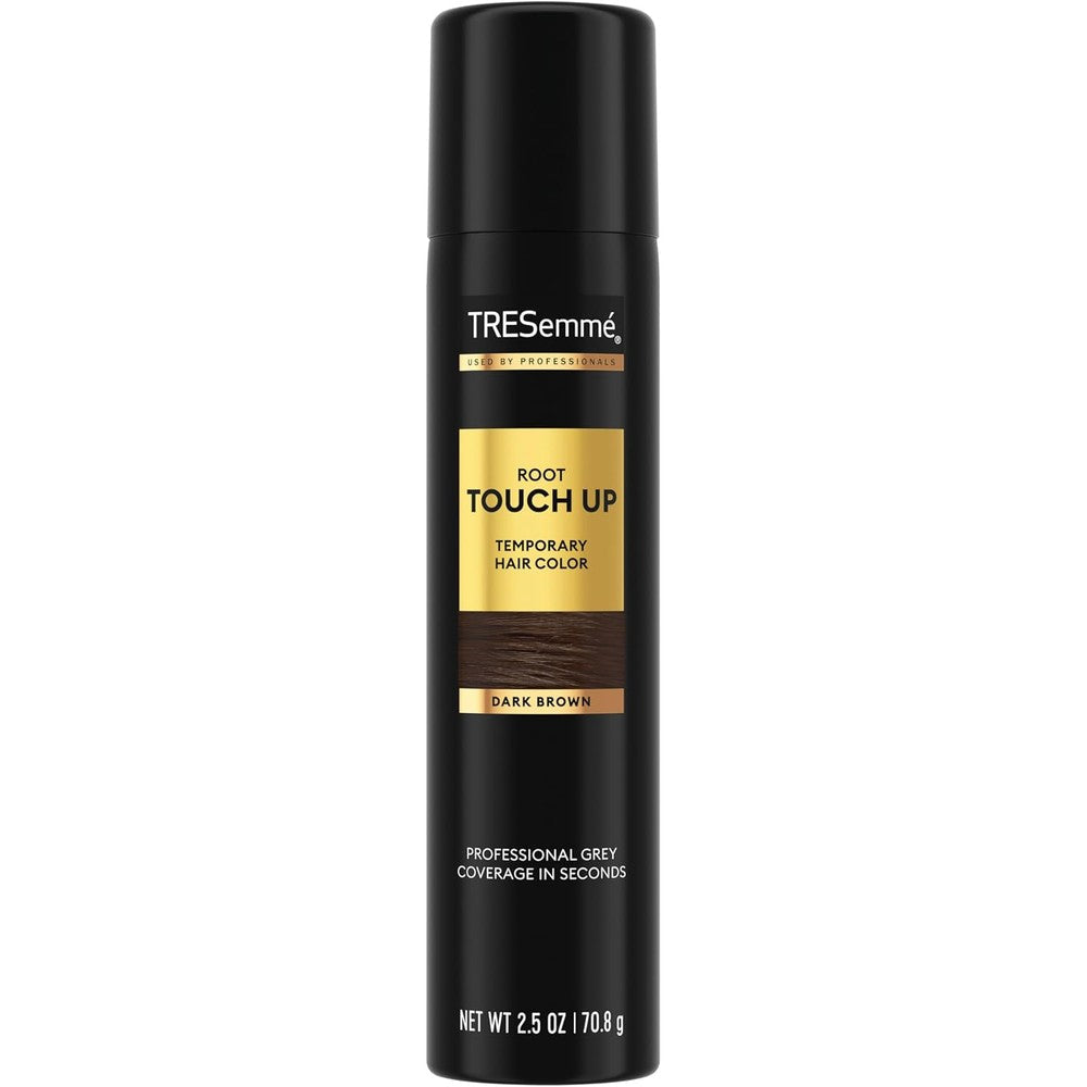 TresemmÃ© Temporary Hair Color Root Touch-Up Dark Brown 2.5 Fluid Ounce front view