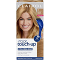 Clairol Nice 'n Easy Permanent Root Touch-Up 8 Medium Blonde box front view showing hair color results