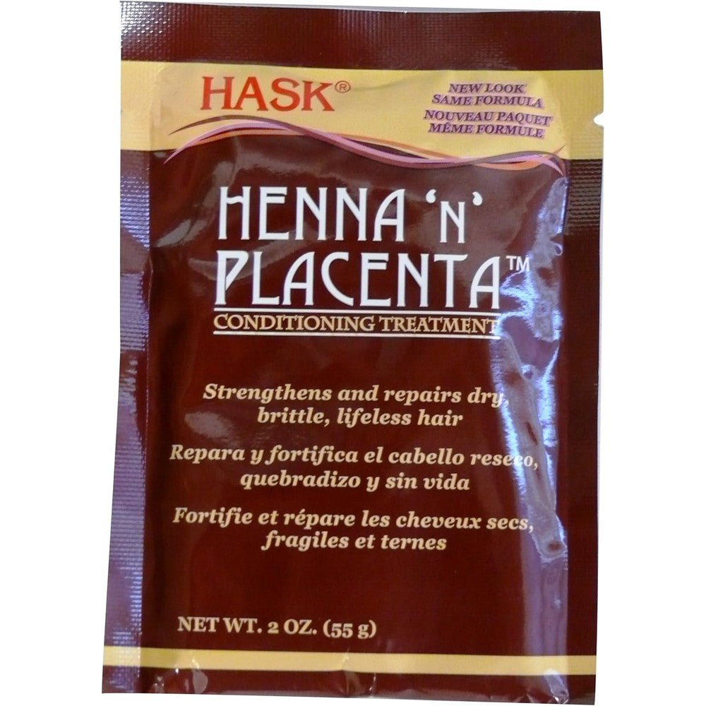 HASK Henna and Placenta Conditioning Treatment 12 pack front view
