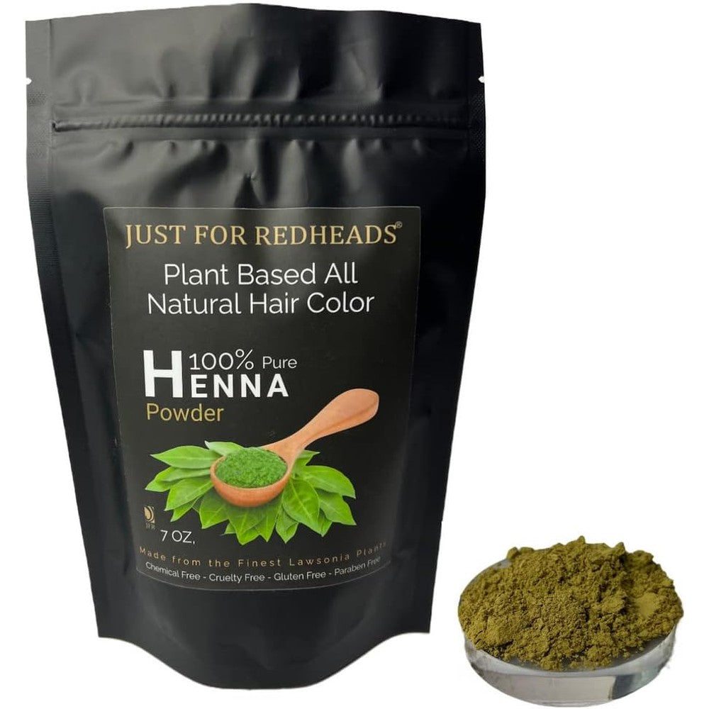 Just For Redheads Henna Hair Color Strawberry Blonde front view packaging showing pure plant based dye.