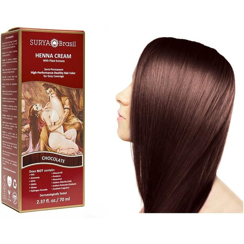 Surya Brasil Henna Chocolate Cream 2.31 fluid ounces bottle front view