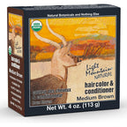 Light Mountain Henna Hair Color and Conditioner Medium Brown front packaging