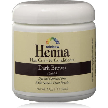 Rainbow Research Henna Persian Dark Brown Hair Color jars front view