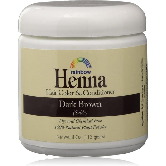 Rainbow Research Henna Persian Dark Brown Hair Color jars front view