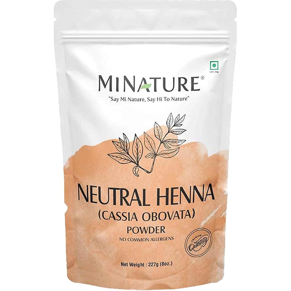 Minature Pure Neutral Henna Powder 227 grams front view pouch package