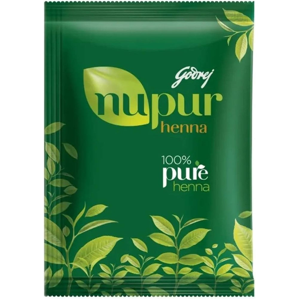 Godrej Nupur Henna Mehndi 500 gram pack front view showing natural hair colour packaging.