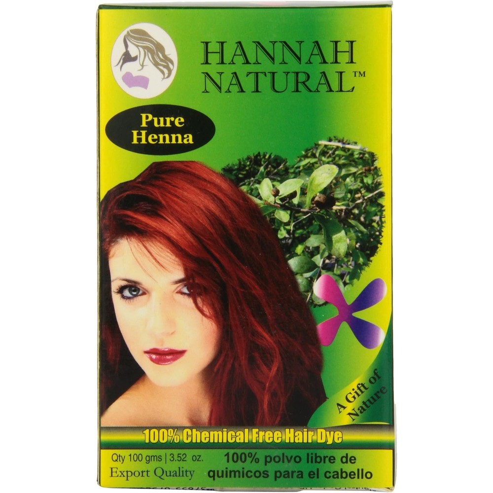 Hannah Natural Pure Henna Powder 100 Gram front packaging