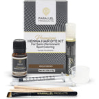Parallel Products Spot Color Henna Kit front view showing the premium medium brown packaging