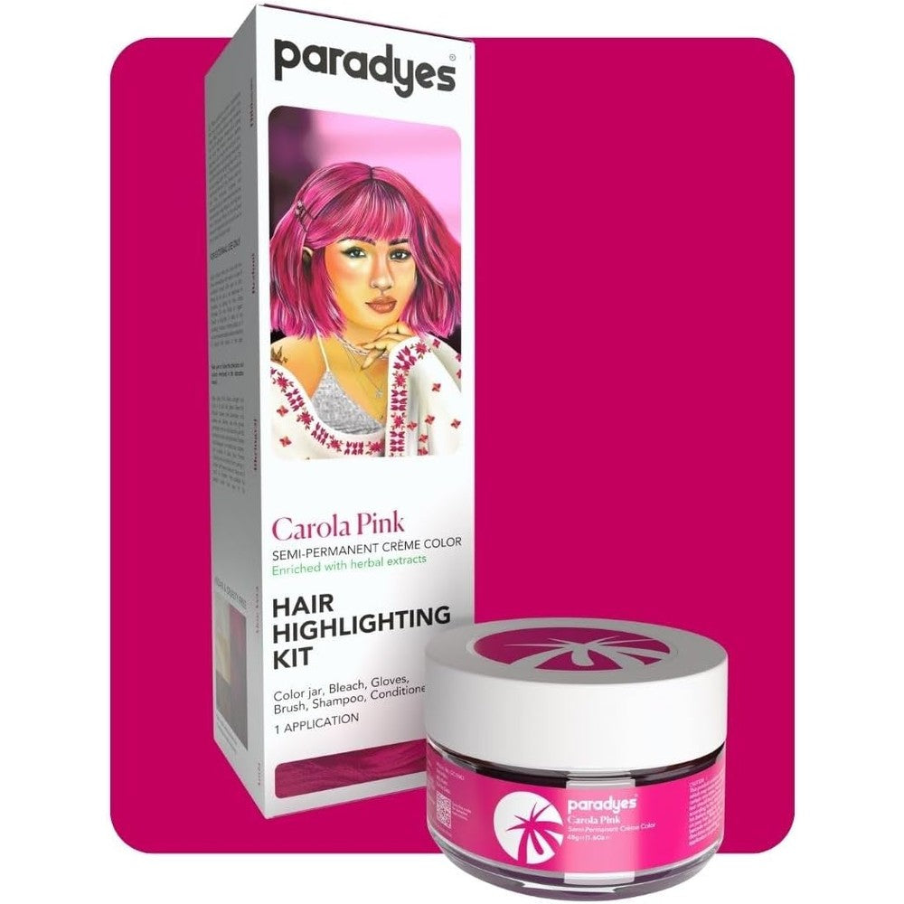 Paradyes Carola Pink hair coloring kit front view