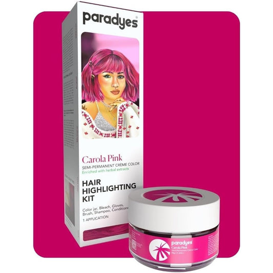 Paradyes Carola Pink hair coloring kit front view