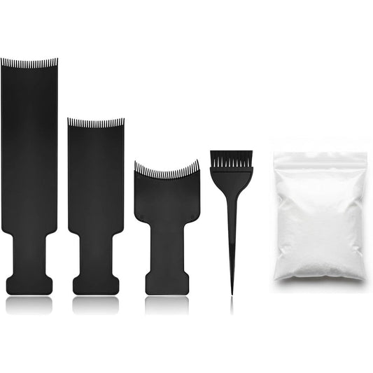 Generic 8 pieces hair highlighting kit with balayage board and brushes