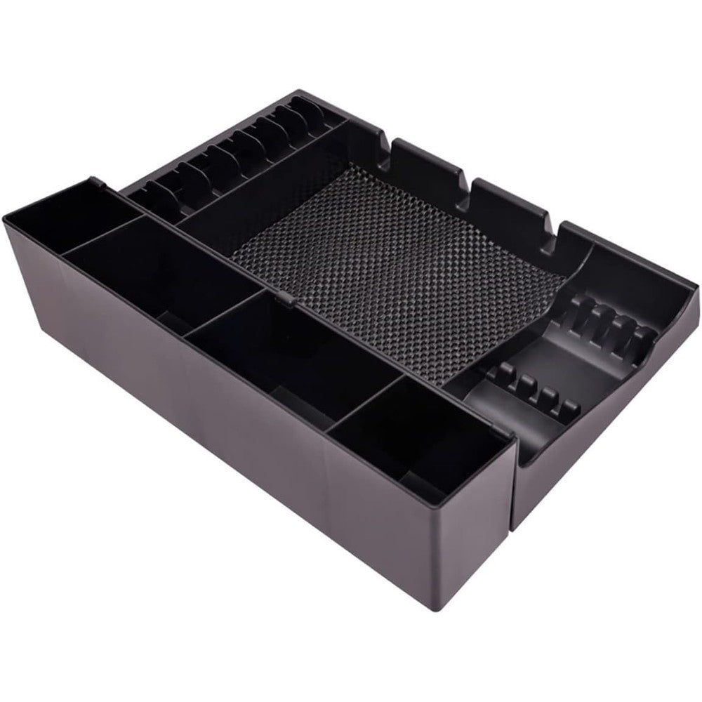 Outanaya portable barber clipper tray organizer front view on salon countertop