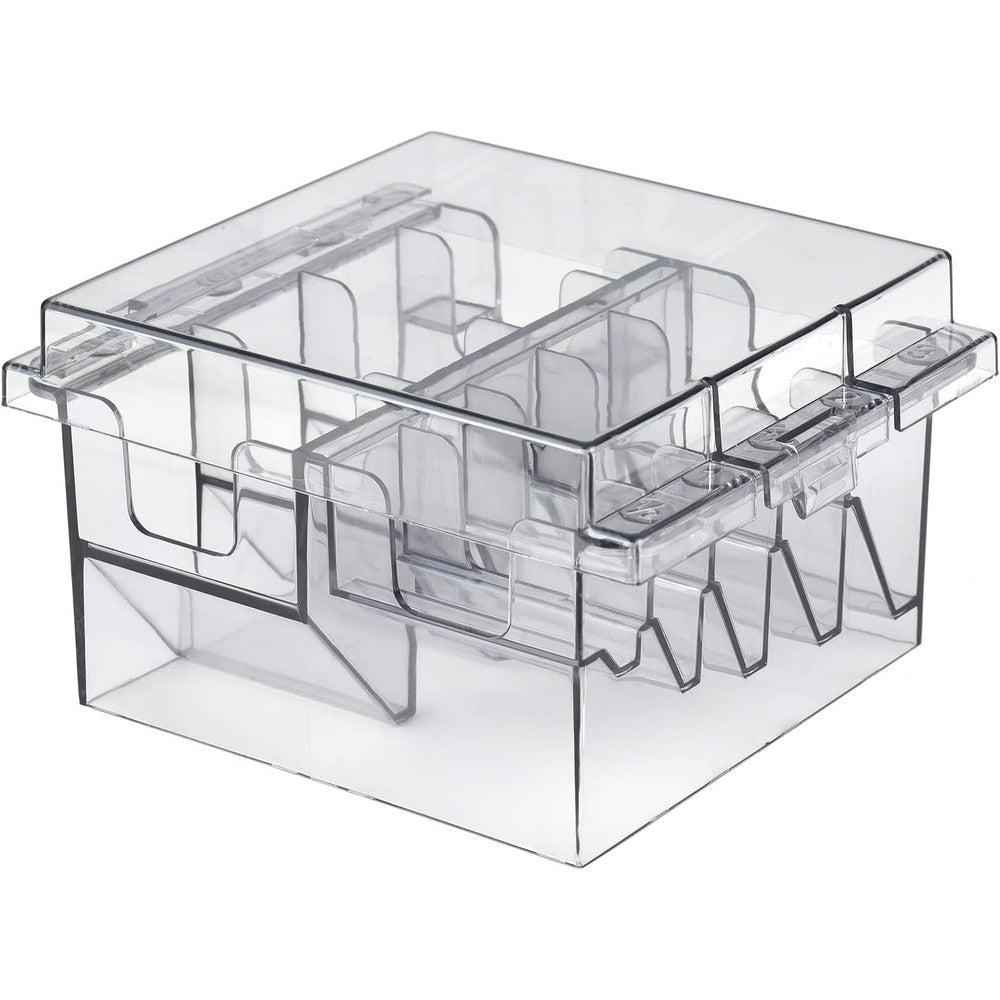 ERYUE Plastic Blade Organizer front view showing transparent cover and eight empty storage slots