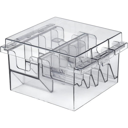 ERYUE Plastic Blade Organizer front view showing transparent cover and eight empty storage slots