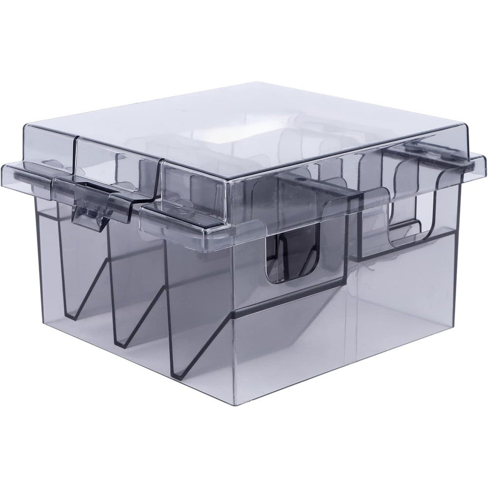 Lurrose electric clipper comb storage box front view displaying eight compartments for barber tools