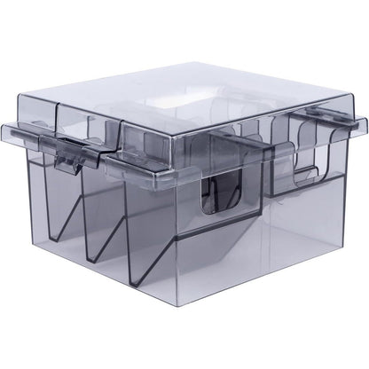 Lurrose electric clipper comb storage box front view displaying eight compartments for barber tools