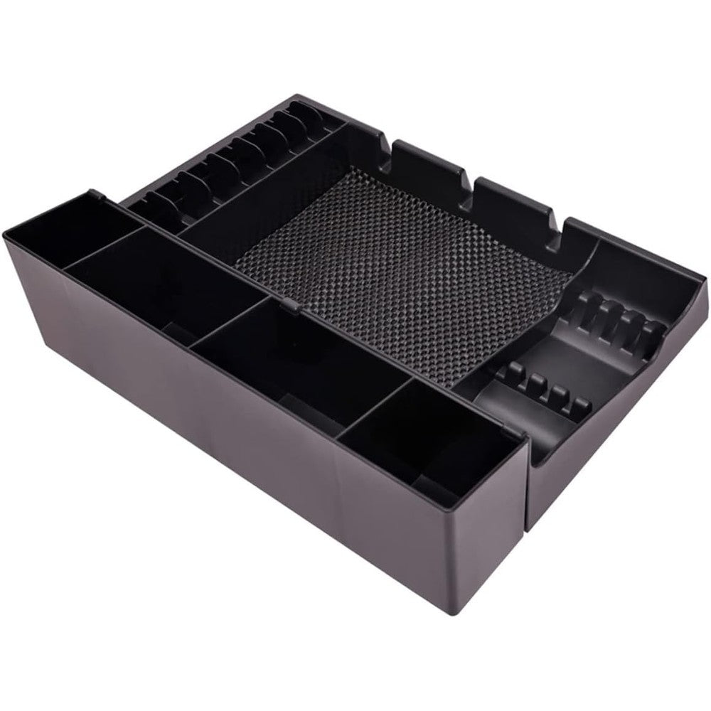 Broleo Merryhapy professional barber clipper tray front view showing four trimmer slots in premium black plastic.