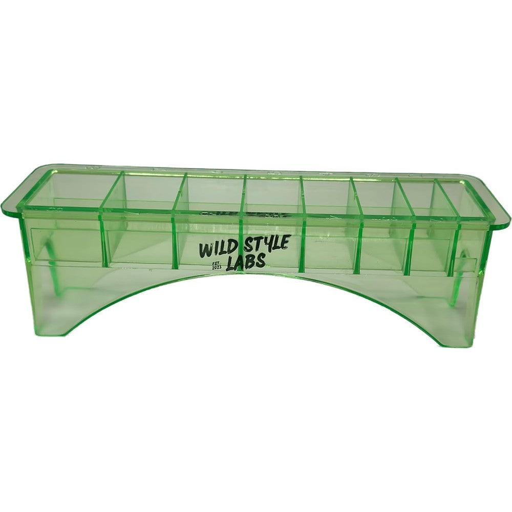 Wild Style LAbs clipper guard holder front view showing ten slots for guide combs